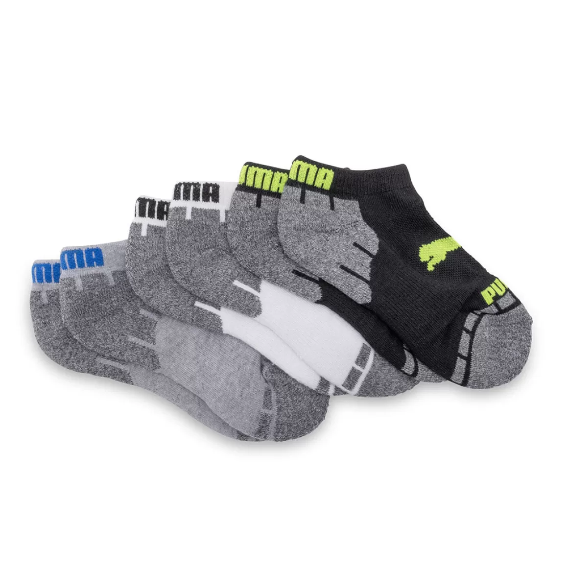 Yellow Shoes Puma | 6 Pairs Of Socks For Kids Size 5-6.5