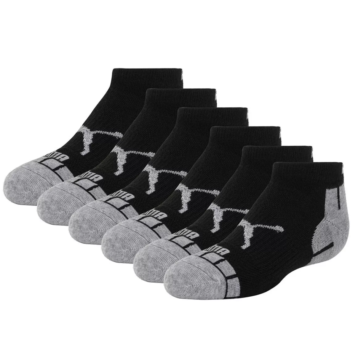 Yellow Shoes Puma | 6 Pairs Of Socks For Kids Size 5-6.5