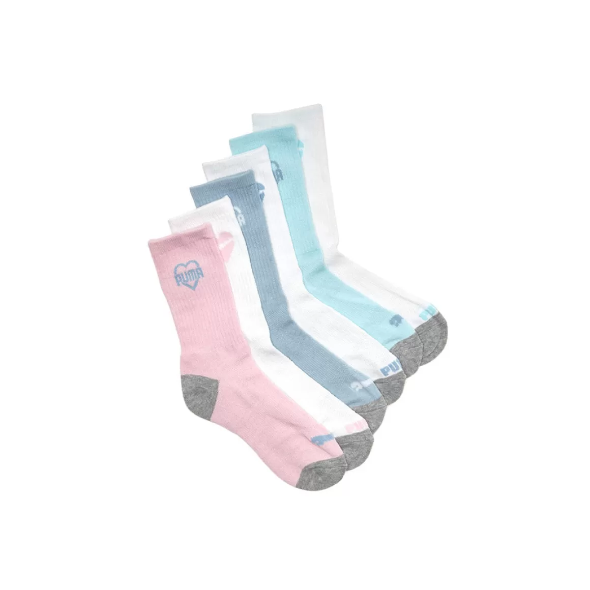 Yellow Shoes Puma | 6 Pairs Of Socks For Kids Size 5-6.5